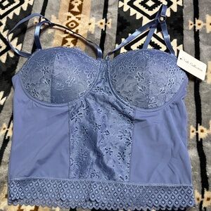 NALI Design NWT Blue Corset Bra Top